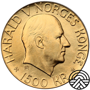 Norwegia, 1500 Koron, 2001 r. Pokojowa Nagroda Nobla Rzadsza!