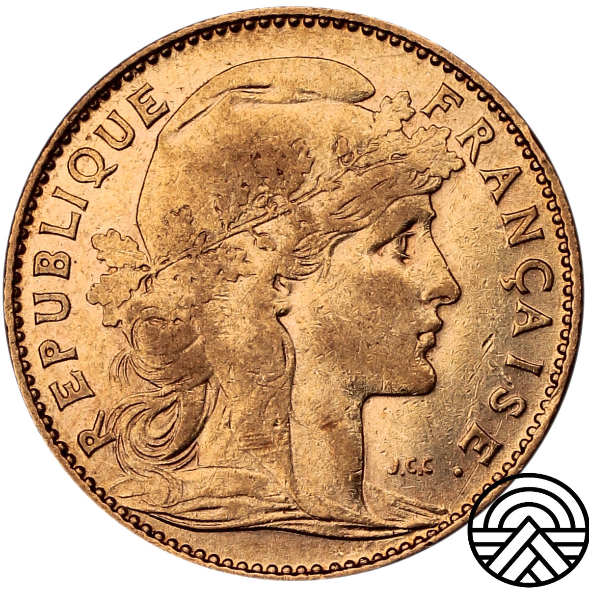 Francja, 10 Franków, 1901 r. Kogut