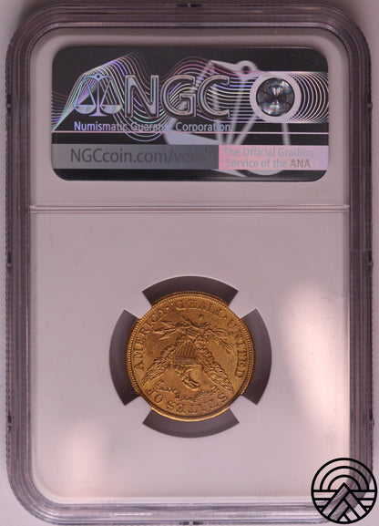 USA, 5 Dolarów 1881 r. NGC MS 63