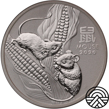 Australia, Dolar, 1 Oz Ag 999, 2020 r. Rok Myszy