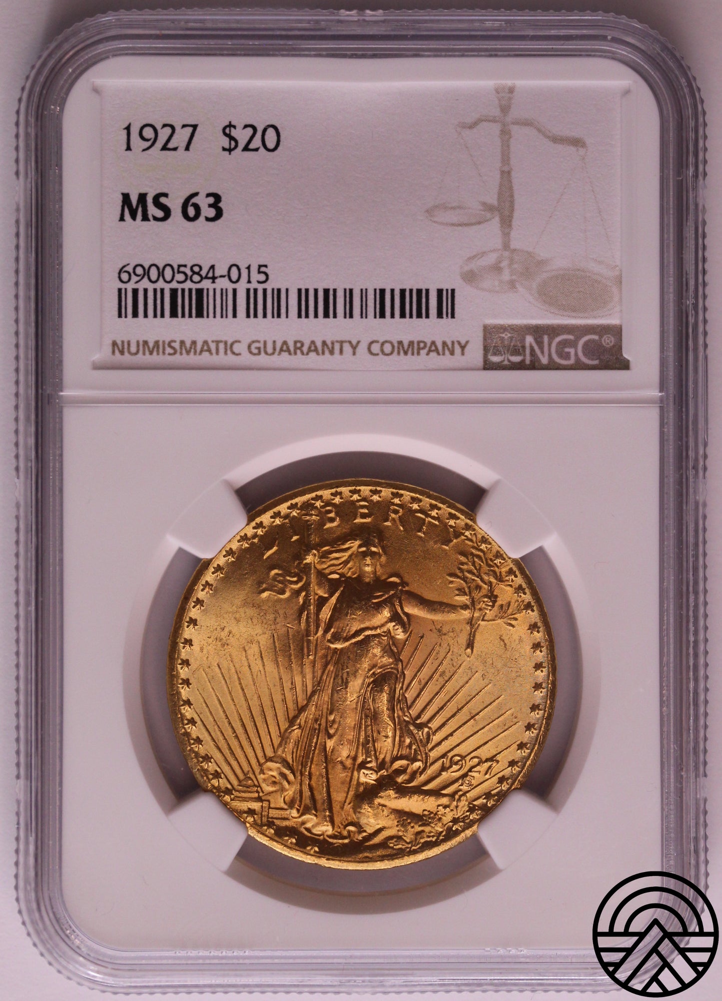 USA, 20 Dolarów 1927 r. NGC MS 63