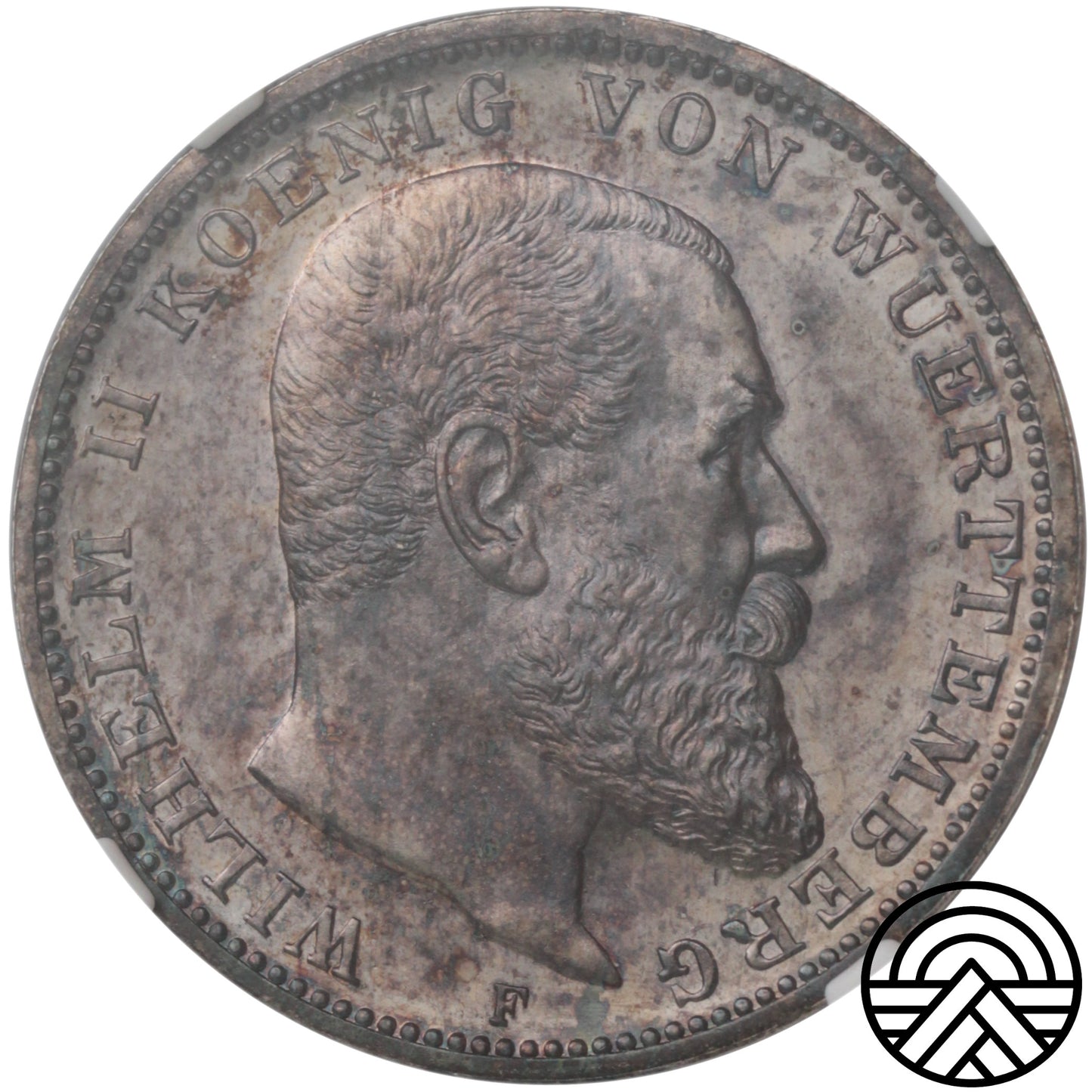 Niemcy, Wirtembergia, 3 Marki, 1912 r. NGC-PF 62