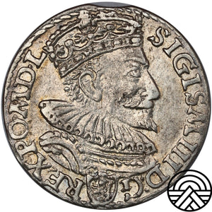 Polska, Zygmunt III Waza, Trojak, 1594 r. Malbork (R1!)