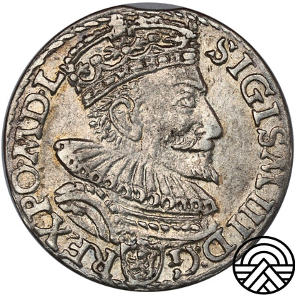 Polska, Zygmunt III Waza, Trojak, 1594 r. Malbork (R1!)