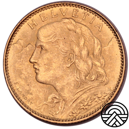 Szwajcaria, 10 Franków, 1922 r.