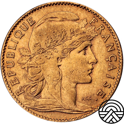 Francja, 10 Franków, 1906 r. Kogut