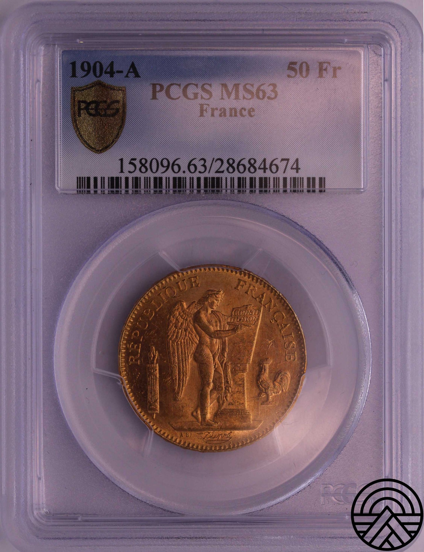 Francja, 50 Franków 1904 r. "Anioł" PCGS MS 63