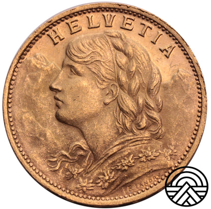 Szwajcaria, 20 Franków, 1927 r.