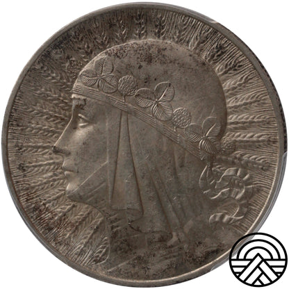 Polska, 10 Złotych, 1933 r. Polonia PCGS MS 62