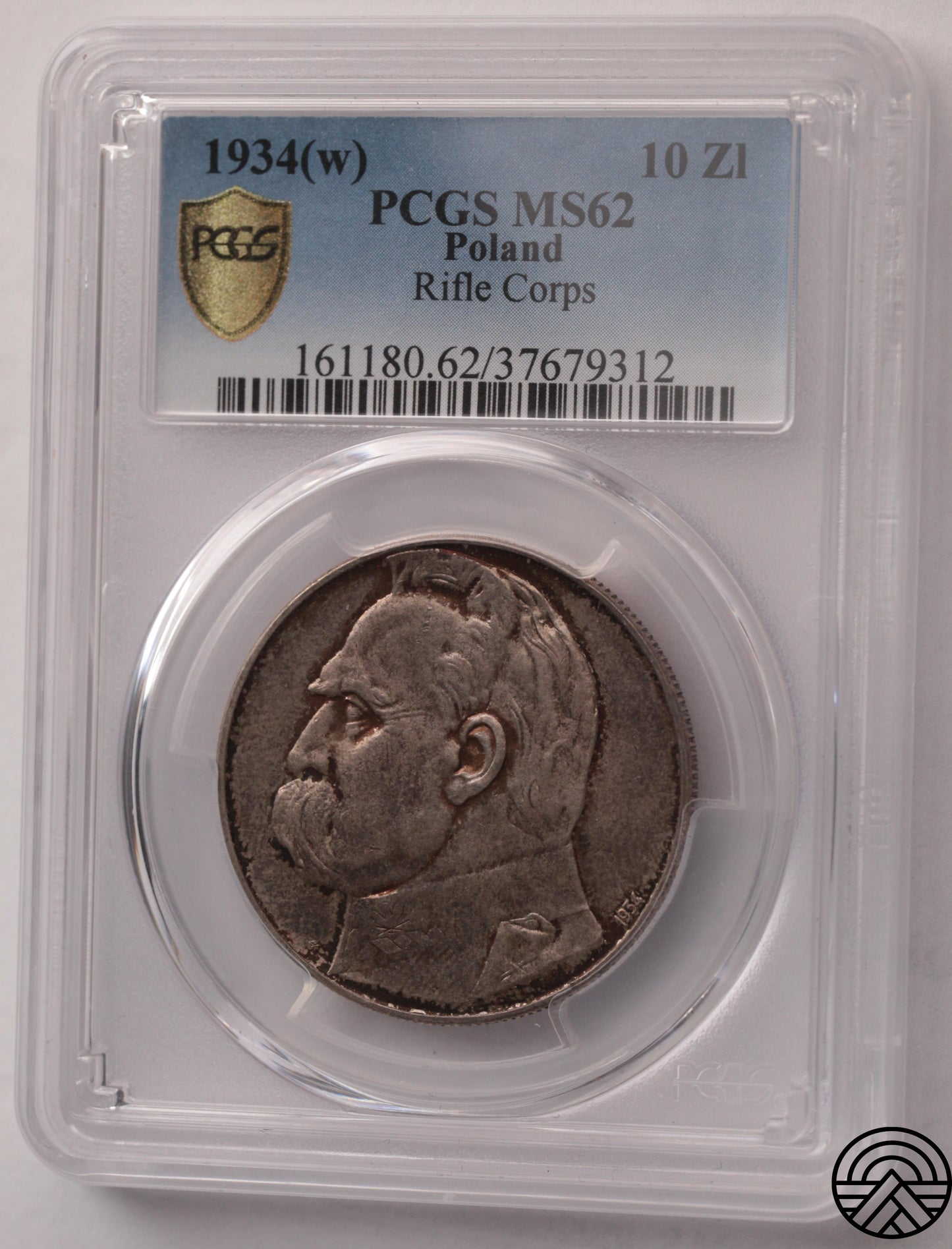 Polska, 10 Złotych, 1934 r. Orzeł Strzelecki PCGS MS 62