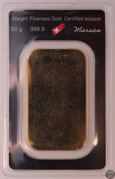 Argor - Heraus, Sztabka 50 g. Au 999.9