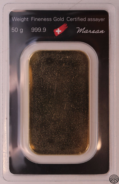 Argor - Heraus, Sztabka 50 g. Au 999.9