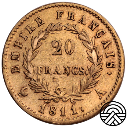 Francja, Napoleon I, 20 Franków 1811 r. Paryż