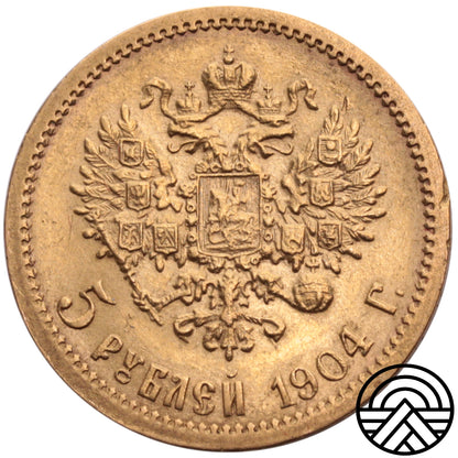 Rosja Mikołaj II, 5 Rubli 1904 r.