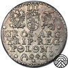 Polska, Zygmunt III Waza, Trojak, 1594 r. Malbork (R1!)
