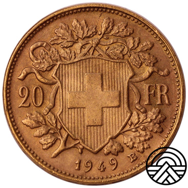 Szwajcaria, 20 Franków 1949 r.