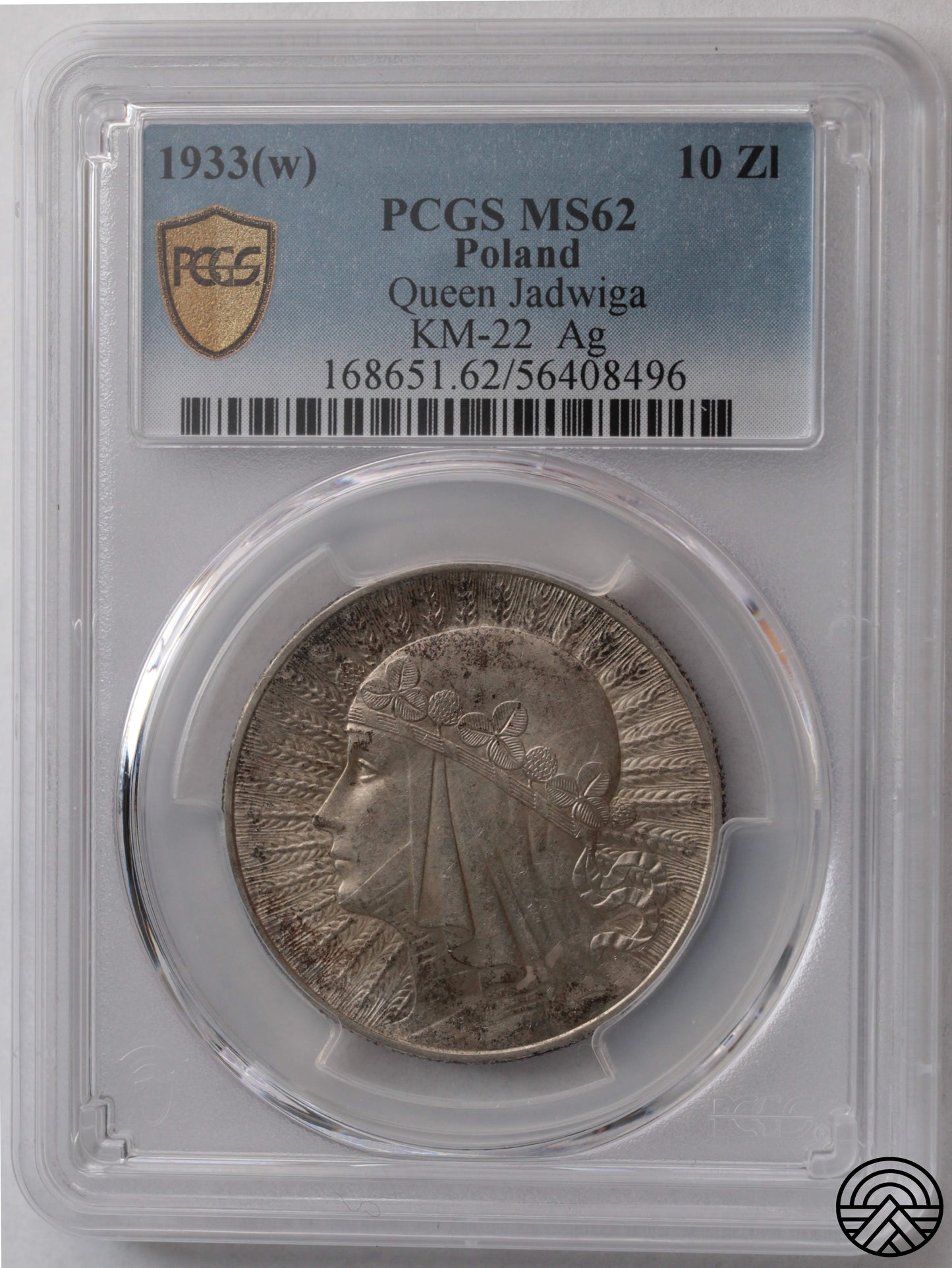 Polska, 10 Złotych, 1933 r. Polonia PCGS MS 62