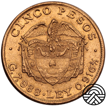 Kolumbia, 5 Peso, 1919 r.