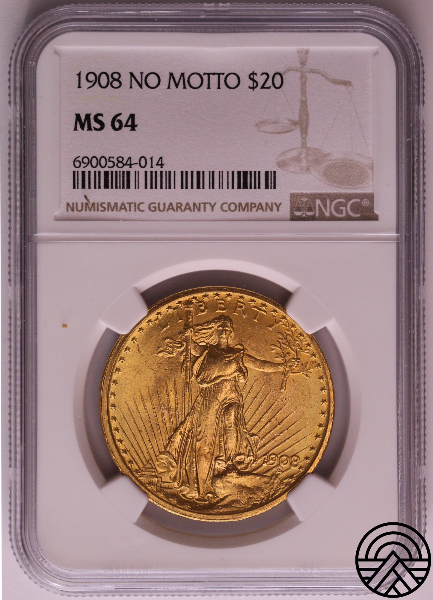 USA, 20 Dolarów 1908 r. NGC MS 64