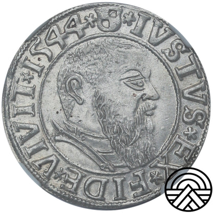 Niemcy, Prusy, Albert Hohenzollern, Grosz, 1544 r. NGC MS63 TOP POP!