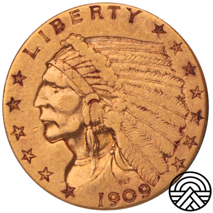 USA, 2.5 Dolara, 1909 r. "Indianin" Filadelfia