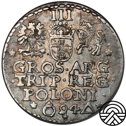 Polska, Zygmunt III Waza, Trojak, 1594 r. Malbork