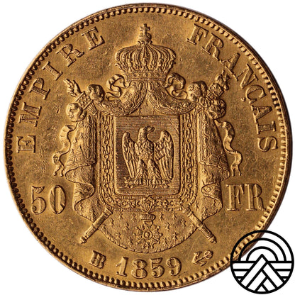 Francja, "Napoleon III" 50 Franków 1859 r.