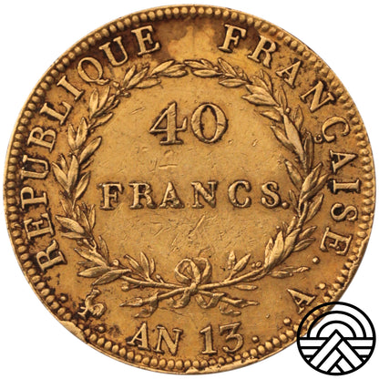 Francja, Napoleon I, 40 Franków AN 13 Paryż