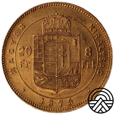 Węgry, 20 Franków - 8 Forintów 1875 r.