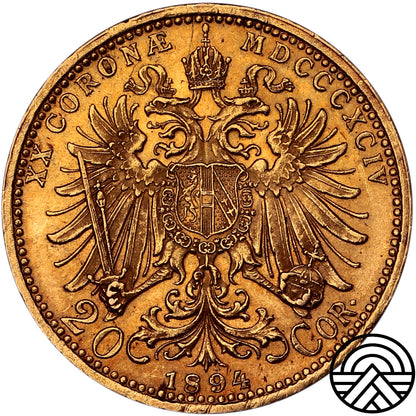 Austria, 20 Koron, 1894 r. P