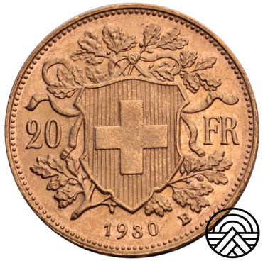 Szwajcaria, 20 Franków, 1930 r.