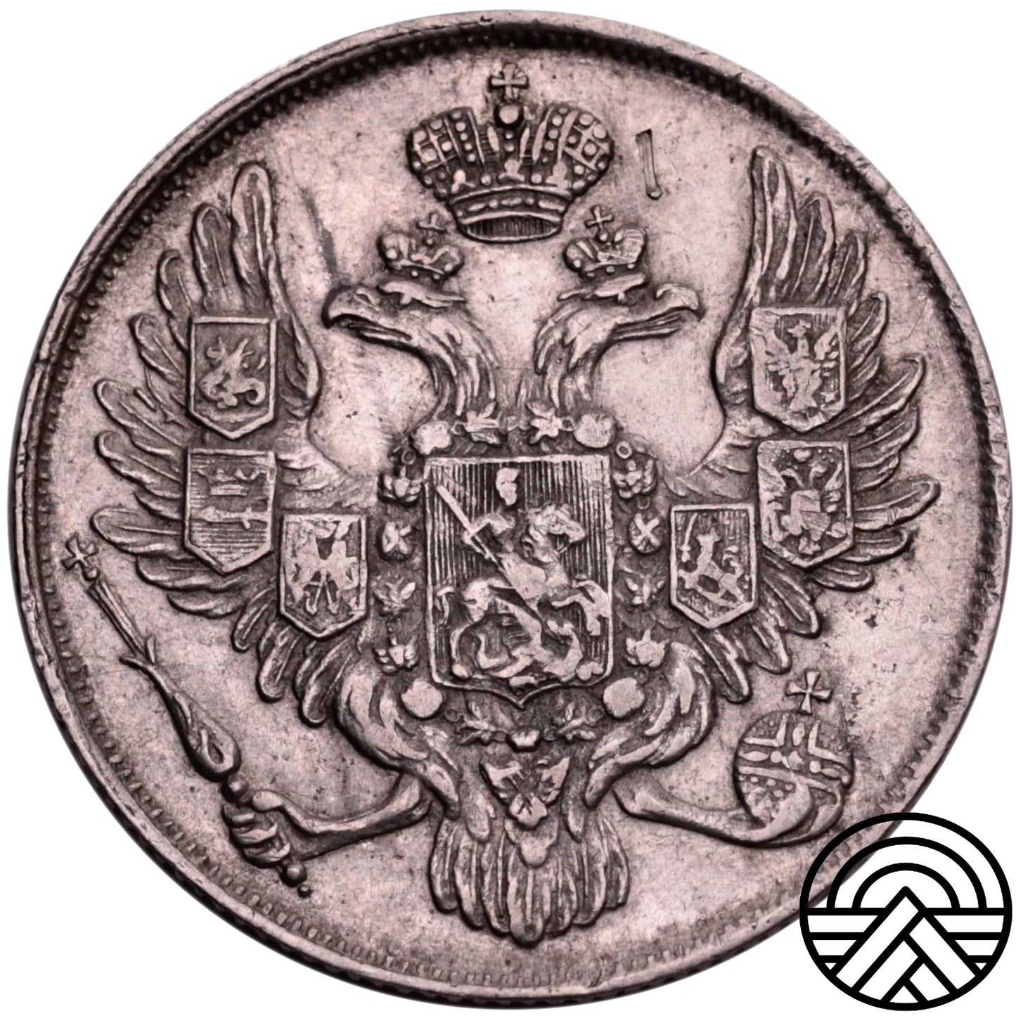 Rosja, Mikołaj I, 3 Ruble, 1836 r. PT Rzadki Rocznik!