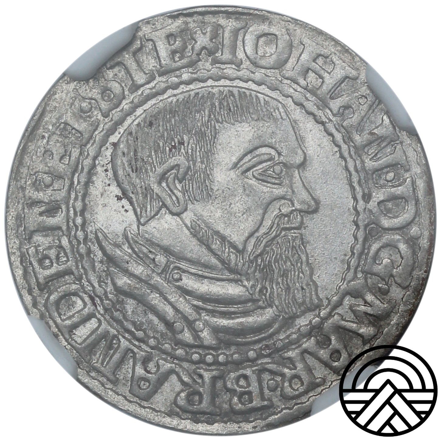 Niemcy, Śląsk, Jan I Kostrzyński, Grosz, 1545 r. NGC AU58 TOP POP!