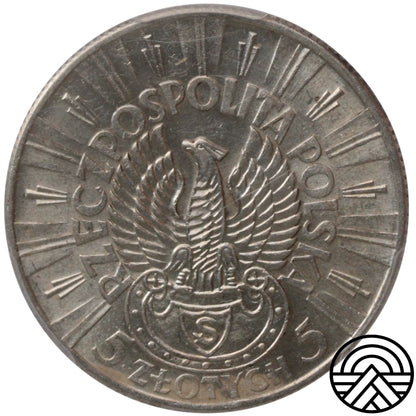 Polska, 5 Złotych, 1934 r. Orzeł Strzelecki PCGS AU 55