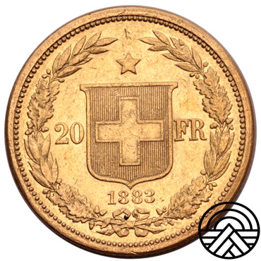 Szwajcaria, 20 Franków, 1883 r.