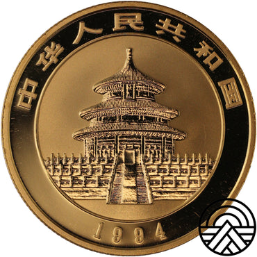 Chiny, 50 Yuani 1994 r. "Panda" 1/2 Oz. Au 999
