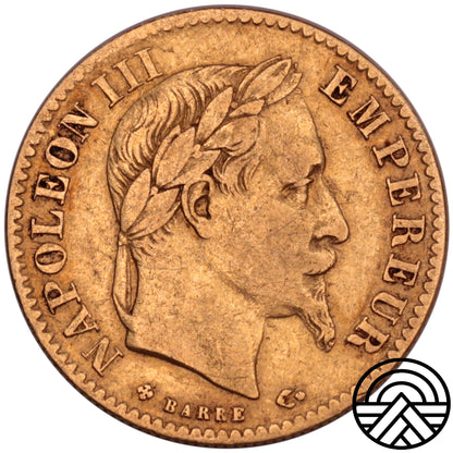 Francja, Napoleon III, 10 Franków 1866 r. Strasburg