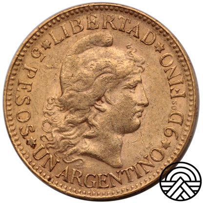 Argentina, 5 Pesos, 1888 r.