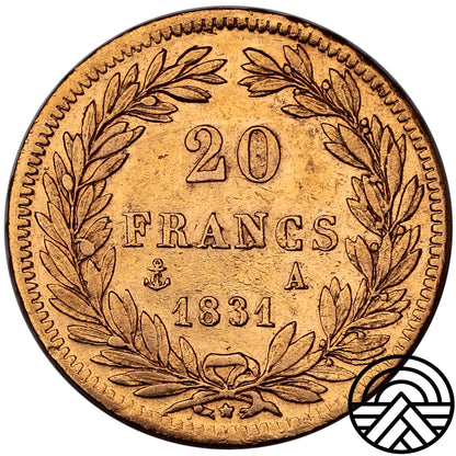 Francja, Louis Filip I, 20 Franków 1831 r. Paryż