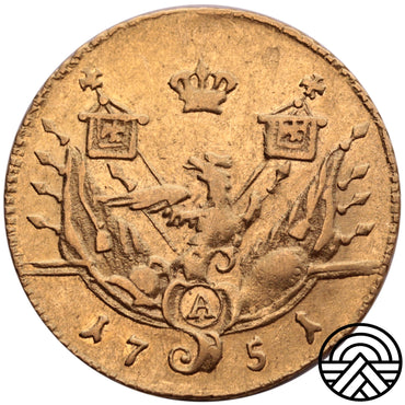 Niemcy, Prusy - Brandenburg, 1/2 Friedrichs D'or 1751 r. "Mała Korona"