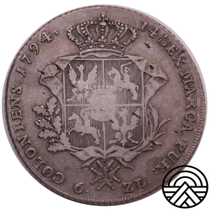 Polska, Stanisław August Poniatowski, 6 Złotych, 1794 r.