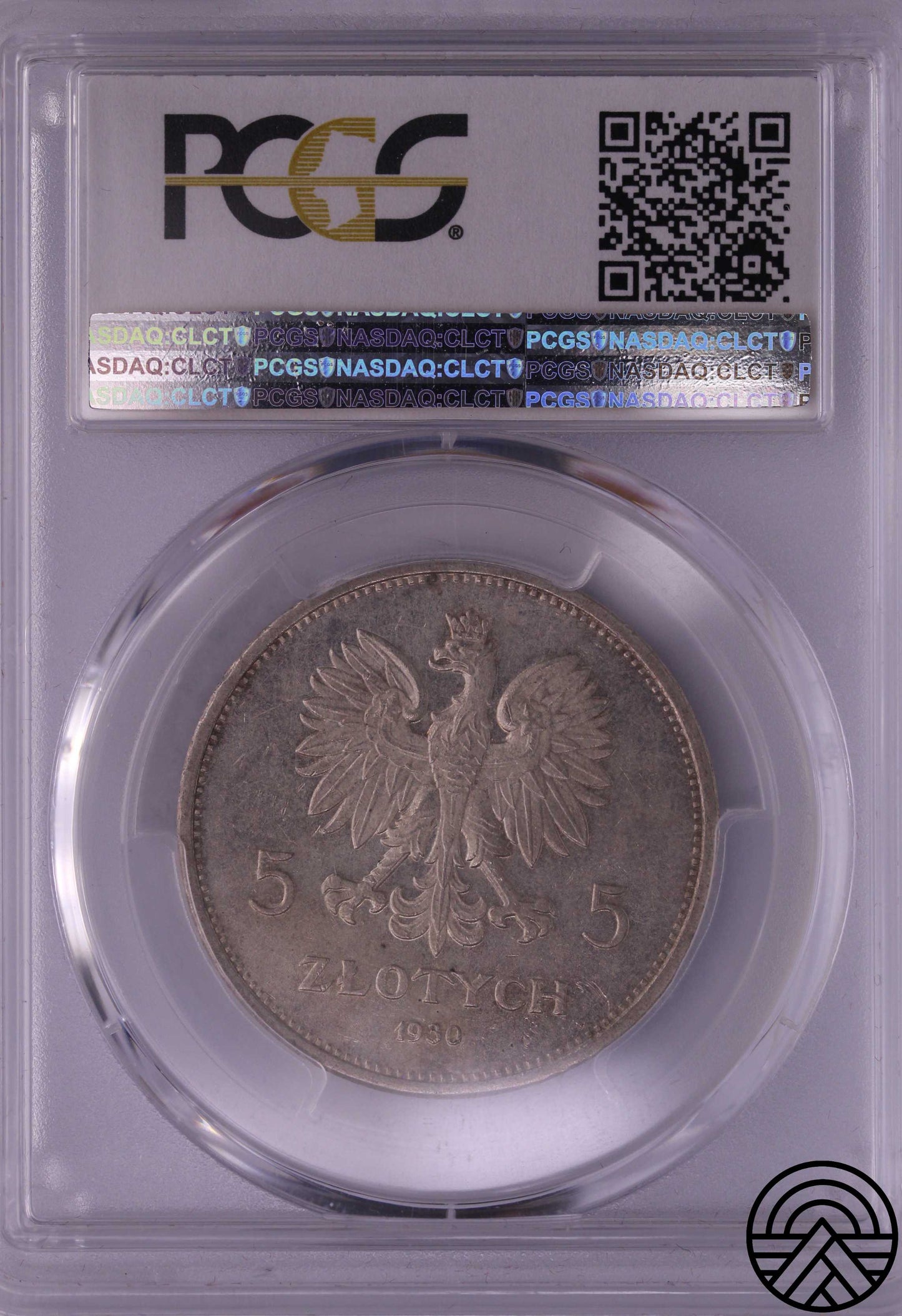 Polska, 5 Zł 1930 r. "Sztandar" PCGS MS 63