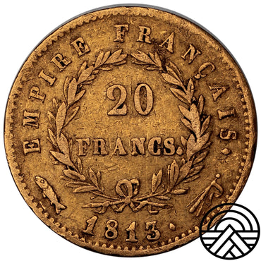Francja, Napoleon I, 20 Franków 1813 r. Utrecht