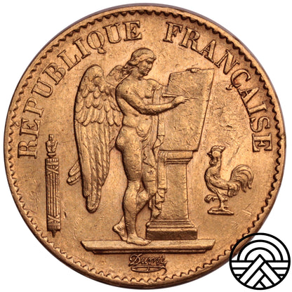 Francja, 20 Franków 1875 r. "Anioł"