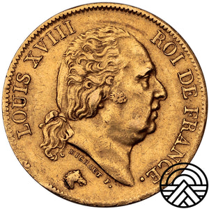Francja, Louis XVIII, 40 Franków 1817 r. Paryż