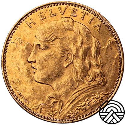 Szwajcaria, 10 Franków, 1915 r.