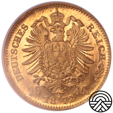 Niemcy, Prusy, 10 Marek, 1872 r. Berlin, MS 65 Proof!