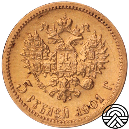 Rosja, Mikołaj II, 5 Rubli, 1901 r.