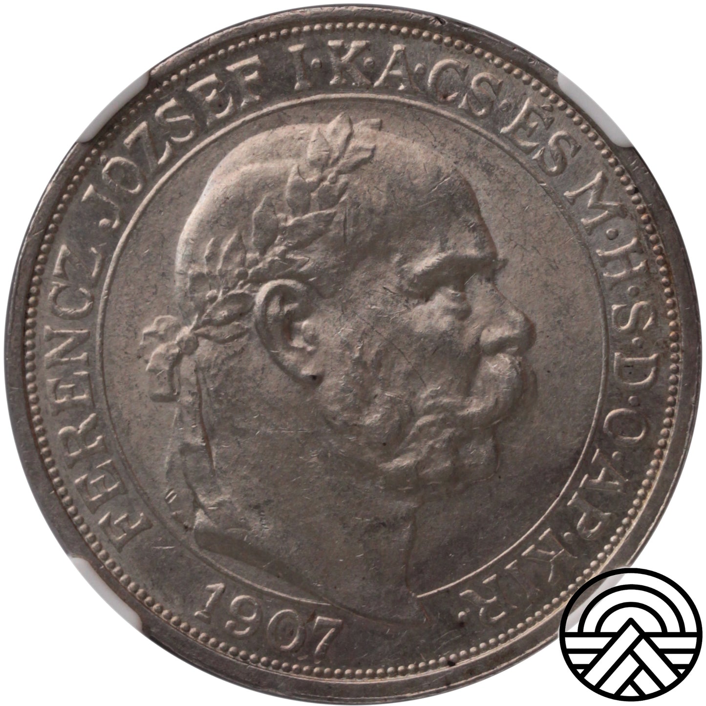 Węgry, 5 Koron, 1907 r. Koronacja NGC MS 62
