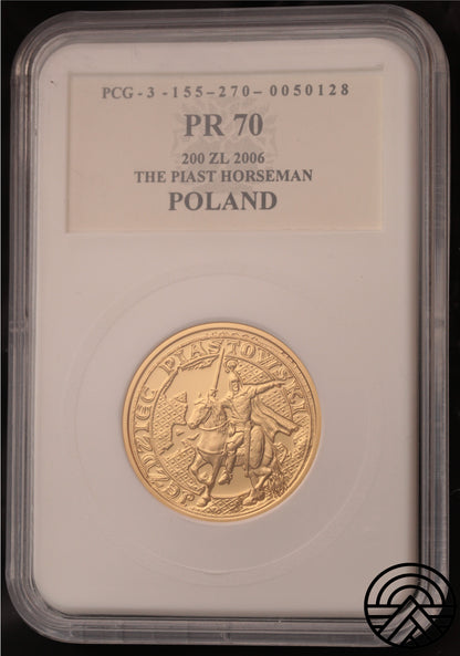 Polska, 200 Złotych, 2006 r. Piastowski PCG-PR 70